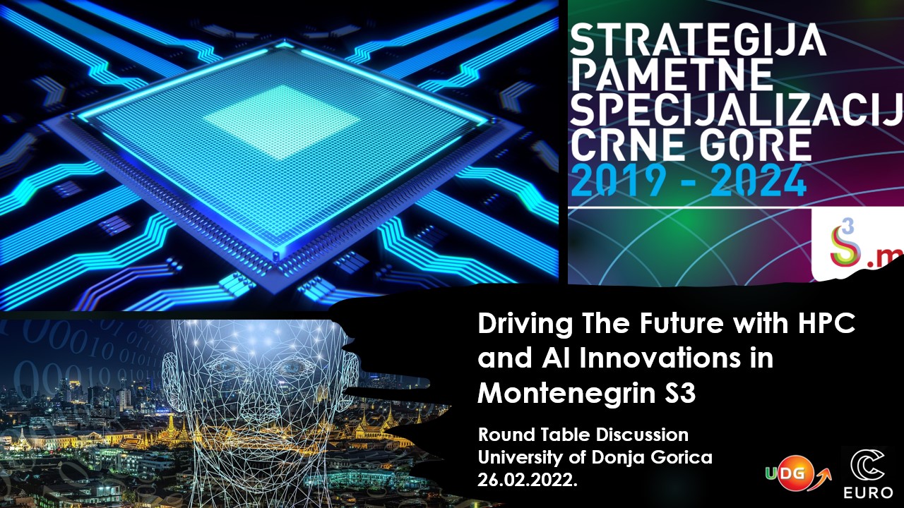 Round table : HPC/AI and Montenegrin S3
