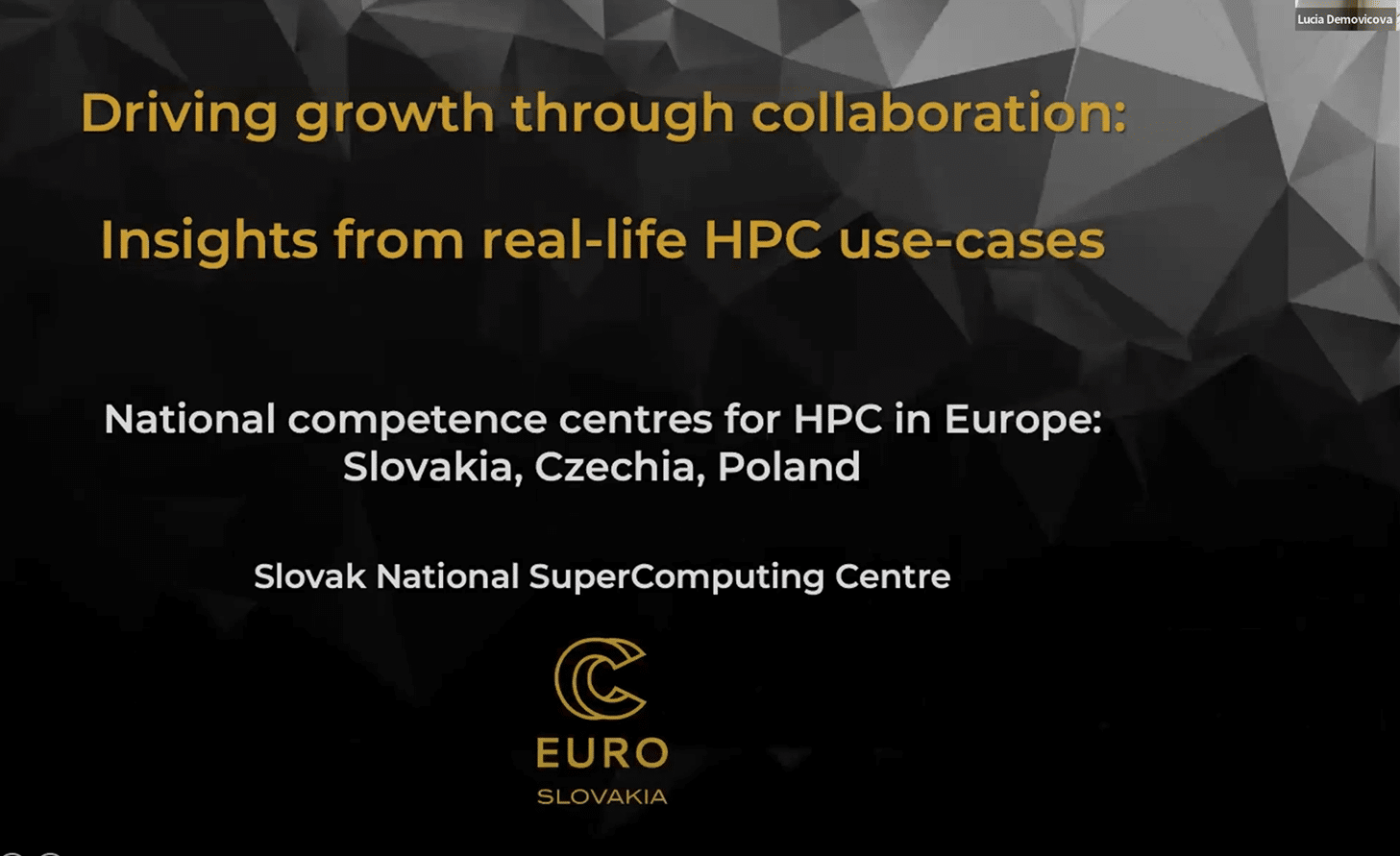 HPC webinar for SMEs: Examples of real use of HPC in Poland, the Czech Republic and Slovakia